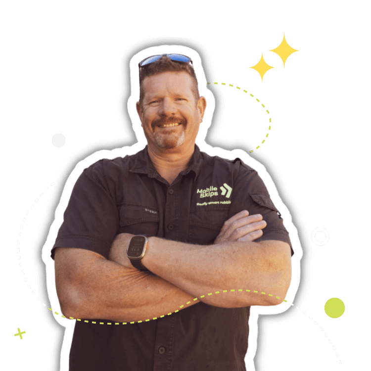 Mobile Skips franchise owner smiling book a mobile skip bin mn